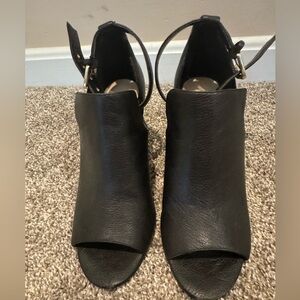 Nine West Black Open-Toe Heeled Shoes